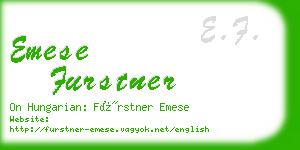 emese furstner business card